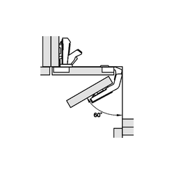 Charniere Et Embase Blum Porte Pliante - Ref. CHA79T850